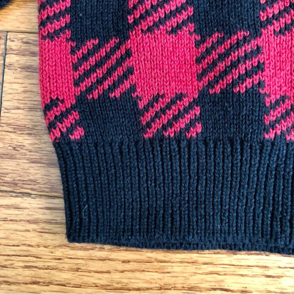 Tucker + Tate Buffalo Plaid red & black Cotton Pullover sweater Boy’s Size 2 - Picture 6 of 8